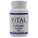 Lithium (orotate) 5mg 90c by Vital Nutrients
