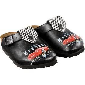 Birkis Woodby Clogs Lightning McQueen Checkered Flag