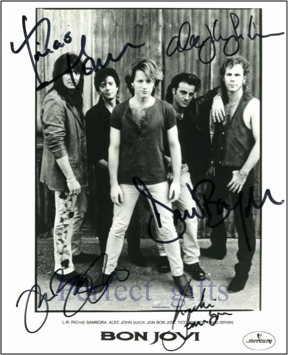 bon jovi signed autographed 10x8 repro photo print