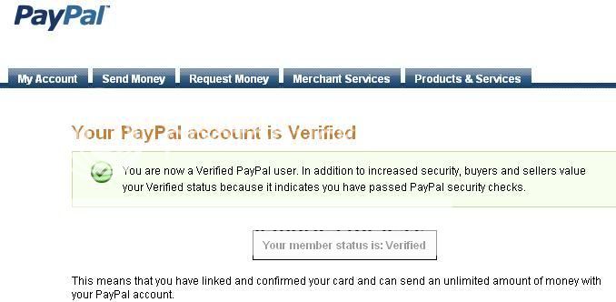 verifikasi paypal dengan bank