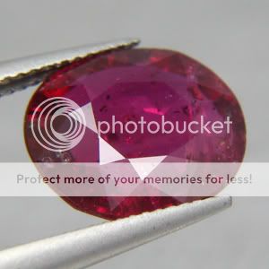 10ct UNHEATED PIGEON BLOOD RED OVAL RUBY  